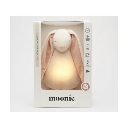Moonie - Amigo aconchegante com melodia e iluminação 2.0 coelho powder