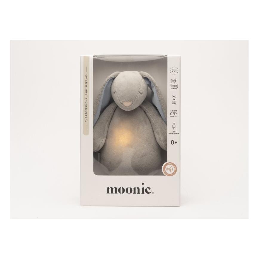 Moonie - Amigo aconchegante com melodia e iluminação 2.0 coelho sky
