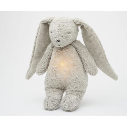 Moonie - Amigo aconchegante com melodia e iluminação coelho 2.0 organic cinzento
