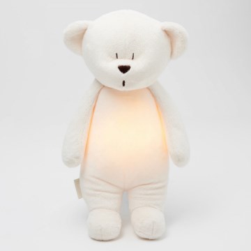 Moonie - Amigo aconchegante com melodia e iluminação urso pequeno 2.0 creme
