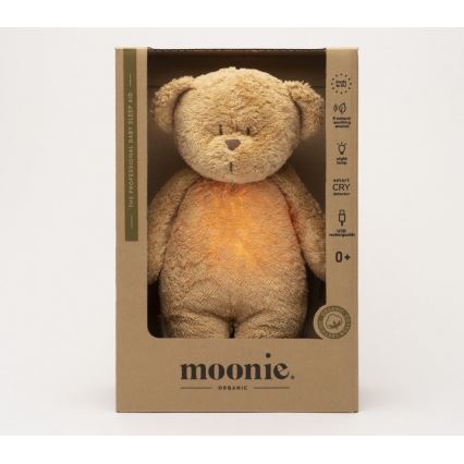 Moonie - Amigo aconchegante com melodia e iluminação urso pequeno 2.0 organic cappuccino