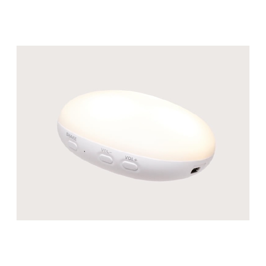 Moonie - Amigo aconchegante com melodia e iluminação urso pequeno 2.0 organic cinzento