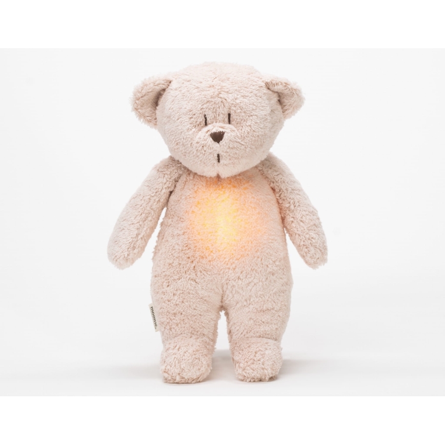 Moonie - Amigo aconchegante com melodia e iluminação urso pequeno 2.0 organic rosa