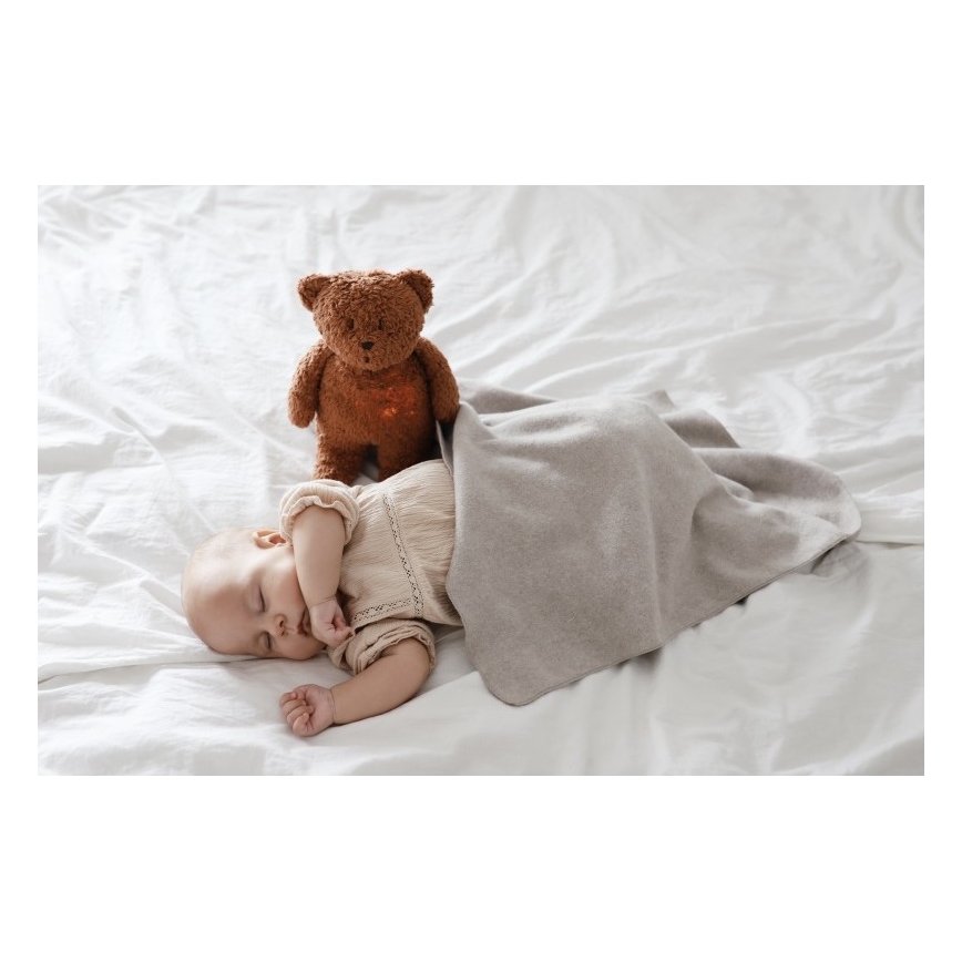 Moonie - Amigo aconchegante com melodia e iluminação urso pequeno organic caramel natur