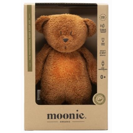 Moonie - Amigo aconchegante com melodia e iluminação urso pequeno organic caramel natur