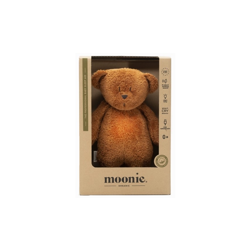 Moonie - Amigo aconchegante com melodia e iluminação urso pequeno organic caramel natur