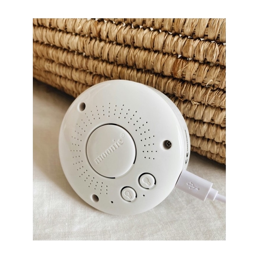 Moonie - Amigo aconchegante com melodia e iluminação urso pequeno organic tiras de mel natur