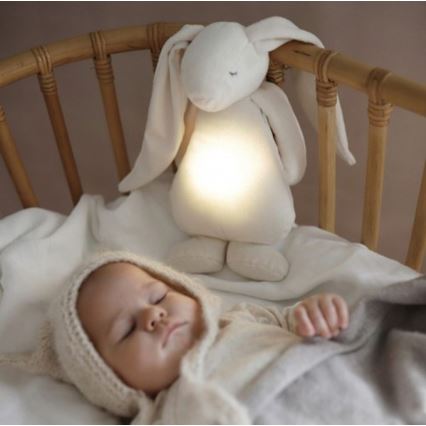 Moonie - Companheiro de aconchego com uma melodia e coelhinho com luz creme