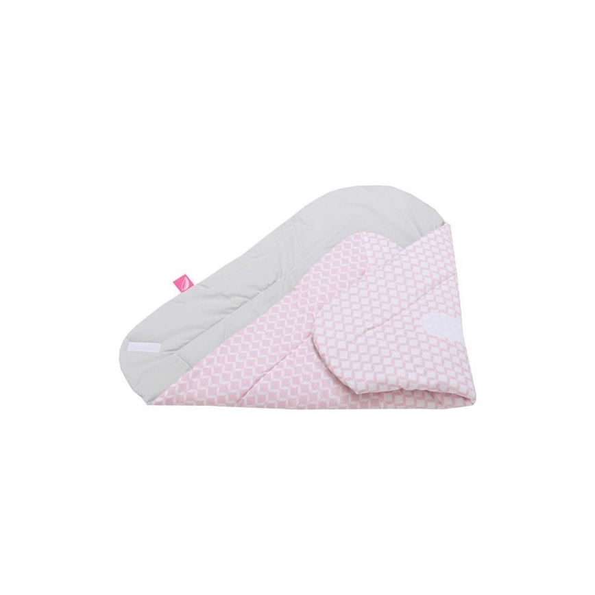 MOTHERHOOD - Cobertor/Envolta de bebé com almofada de coco CLASSICS 75x75 cm rosa