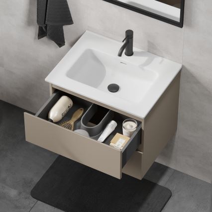 Móvel de casa de banho com lavatório CONOR 61 cm marakesh/branco