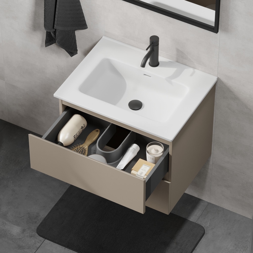 Móvel de casa de banho com lavatório CONOR 61 cm marakesh/branco