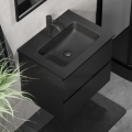 Móvel de casa de banho com lavatório CONOR 61 cm, preto
