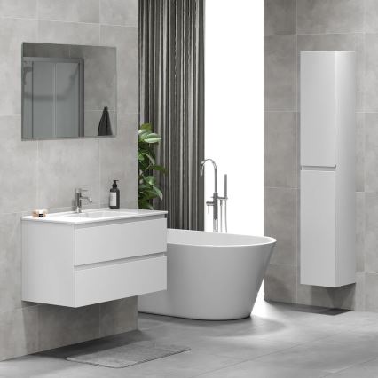 Móvel de casa de banho com lavatório HENRY 91 cm branco