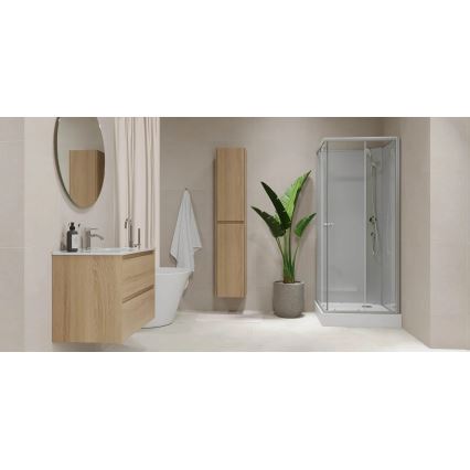 Móvel de casa de banho com lavatório LYKE 60 cm em carvalho