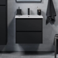 Móvel de casa de banho com lavatório LYKE 60 cm preto