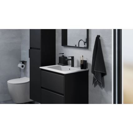 Móvel de casa de banho com lavatório LYKE 60 cm preto