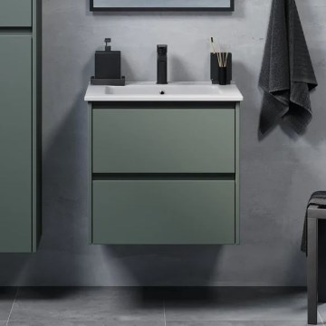 Móvel de casa de banho com lavatório LYKE 60 cm verde