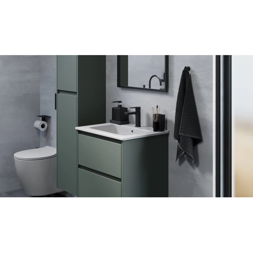 Móvel de casa de banho com lavatório LYKE 60 cm verde