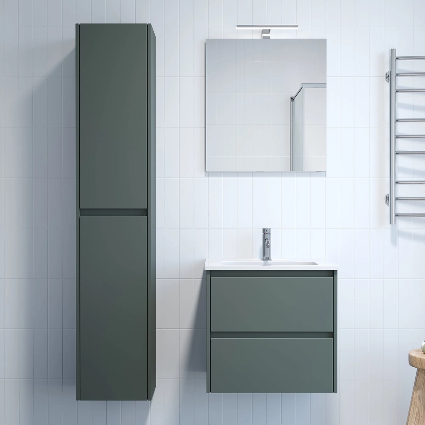 Móvel de casa de banho com lavatório LYKE 60 cm verde