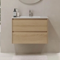 Móvel de casa de banho com lavatório LYKE 80 cm, acabamento carvalho