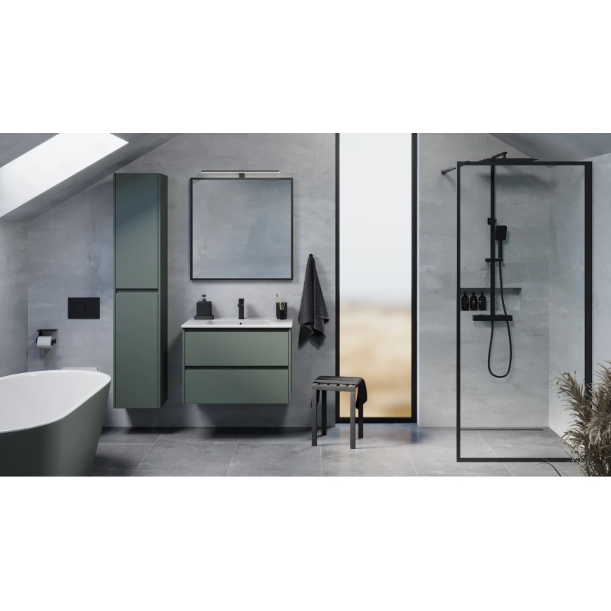 Móvel de casa de banho com lavatório LYKE 80 cm verde