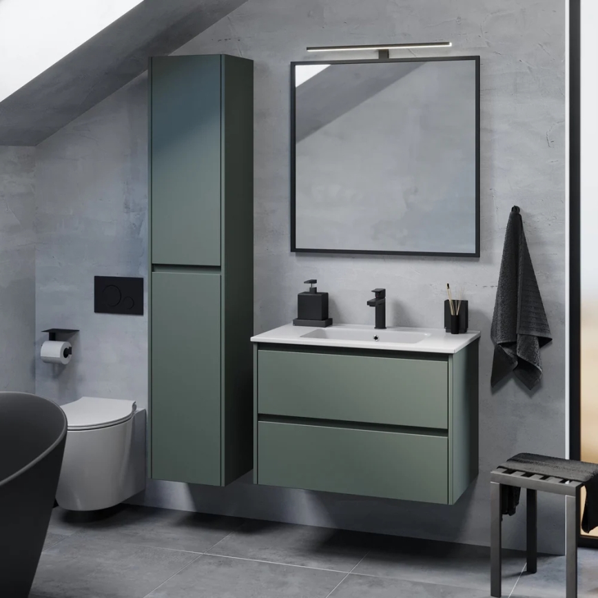 Móvel de casa de banho com lavatório LYKE 80 cm verde