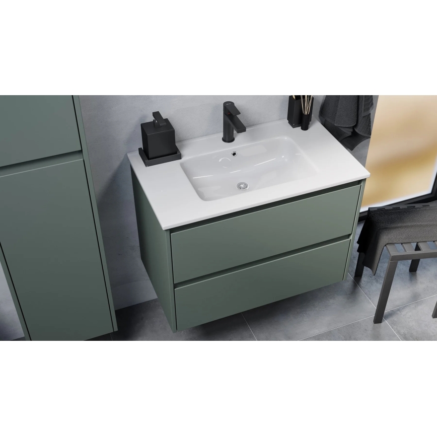 Móvel de casa de banho com lavatório LYKE 80 cm verde