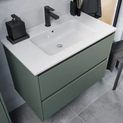 Móvel de casa de banho com lavatório LYKE 80 cm verde