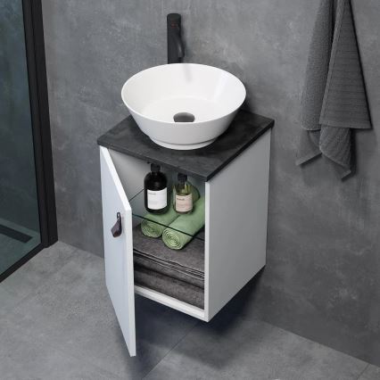 Móvel de casa de banho com lavatório SOREN branco