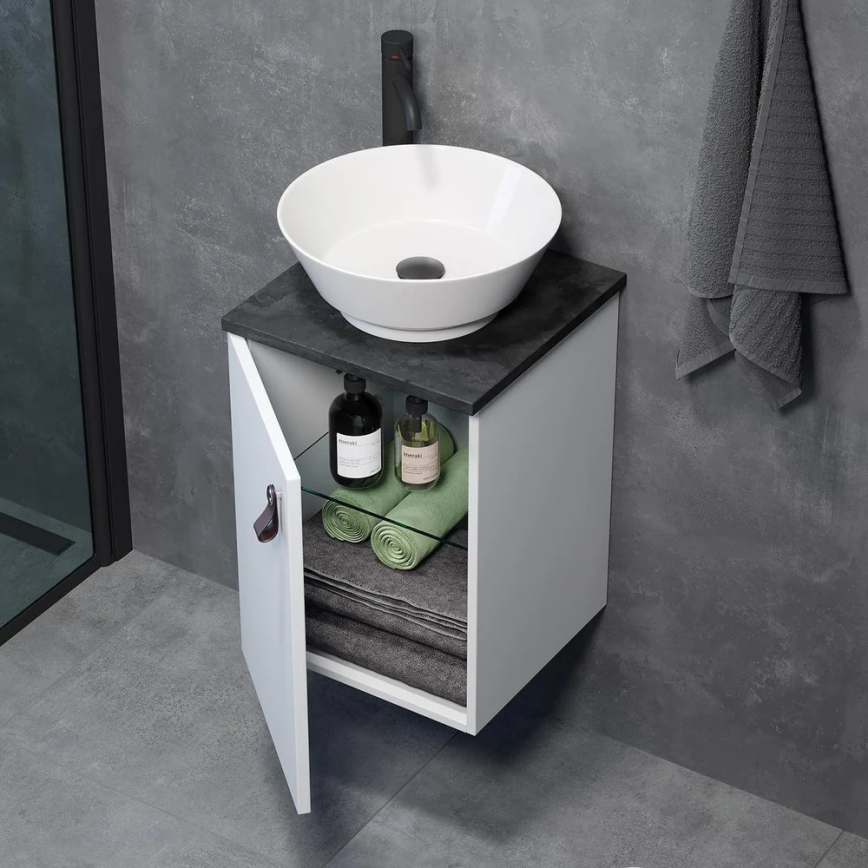 Móvel de casa de banho com lavatório SOREN branco