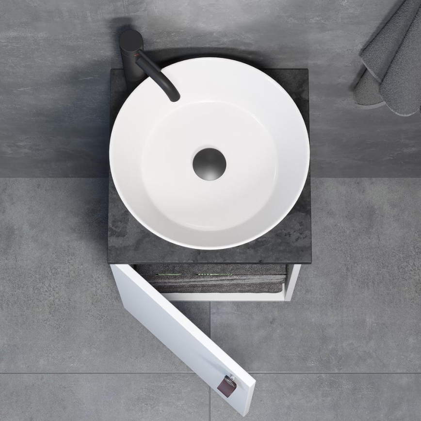 Móvel de casa de banho com lavatório SOREN branco