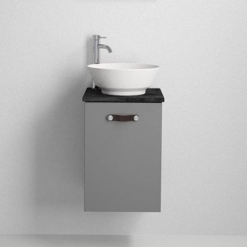 Móvel de casa de banho com lavatório SOREN cinzento