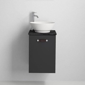 Móvel de casa de banho com lavatório SOREN, preto