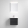 Móvel de casa de banho com lavatório VIGO + espelho de parede LED com iluminação integrada LED/10W/230V IP44 preto