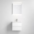 Móvel de casa de banho com lavatório VIGO + espelho de parede retroiluminado LED/10W/230V IP44 branco