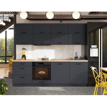 Móvel de cozinha ELISE 240 cm grafite