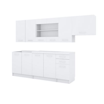 Móvel de cozinha MARISA 260 cm branco