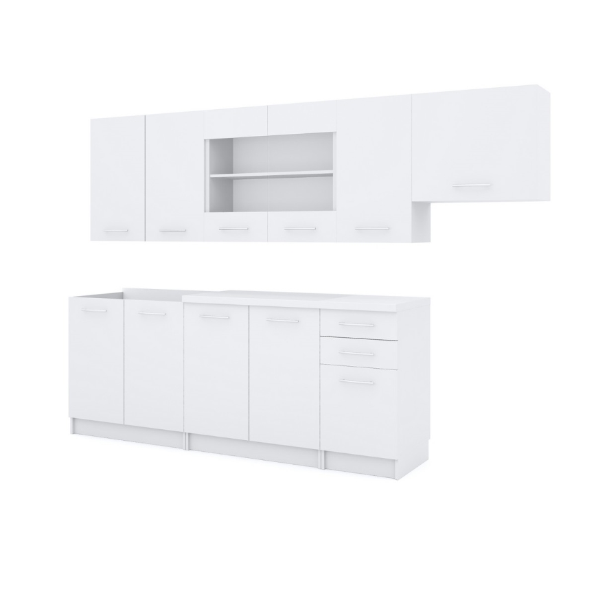 Móvel de cozinha MARISA 260 cm branco