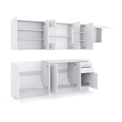 Móvel de cozinha MARISA 260 cm branco