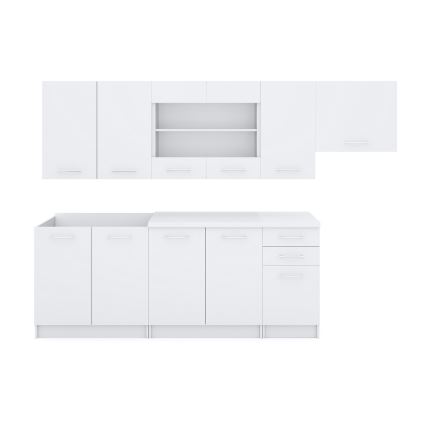 Móvel de cozinha MARISA 260 cm branco