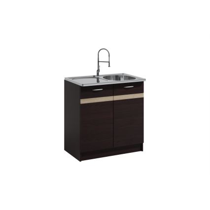 Móvel de cozinha VALERIA 240 cm carvalho sonoma/castanho