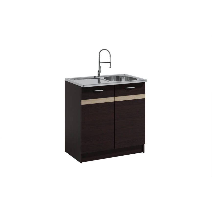 Móvel de cozinha VALERIA 240 cm carvalho sonoma/castanho