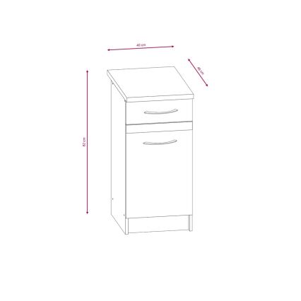 Móvel de cozinha VALERIA 240 cm carvalho sonoma/castanho