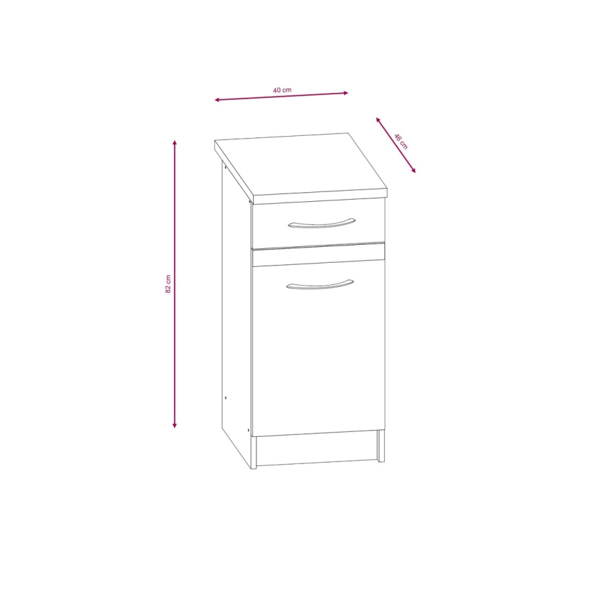 Móvel de cozinha VALERIA 240 cm carvalho sonoma/castanho