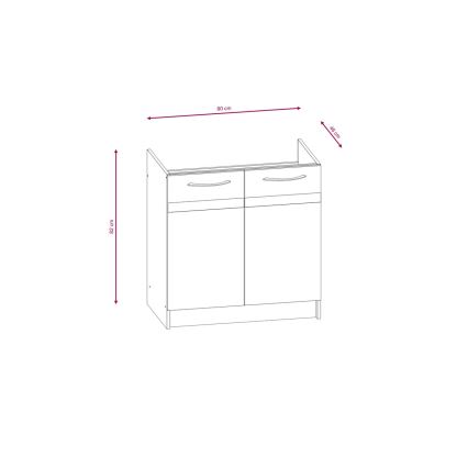Móvel de cozinha VALERIA 240 cm castanho/carvalho sonoma