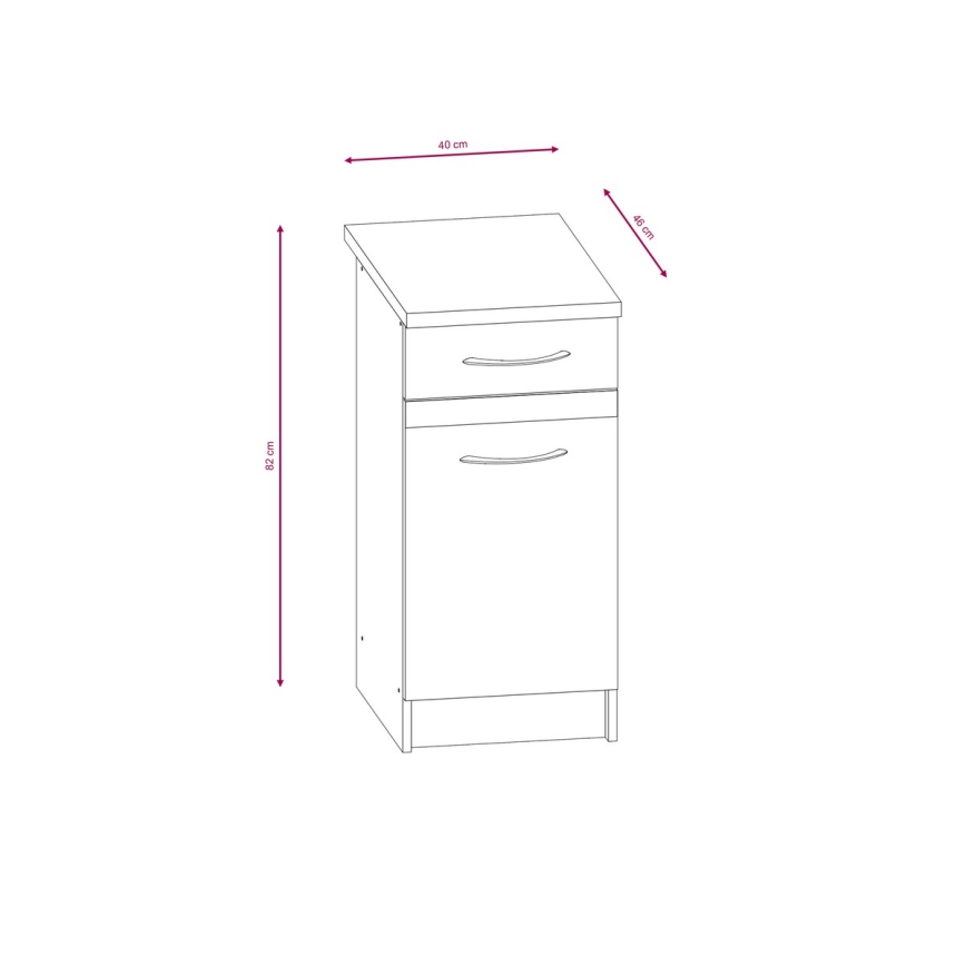 Móvel de cozinha VALERIA 240 cm castanho/carvalho sonoma