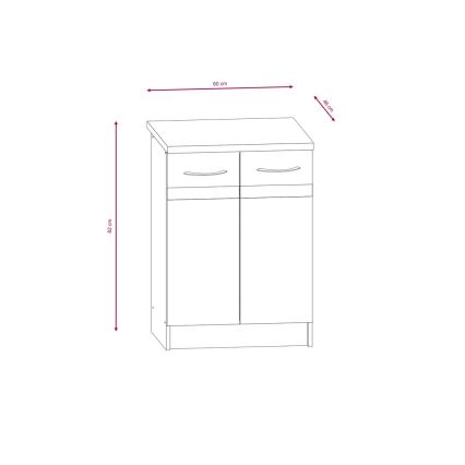 Móvel de cozinha VALERIA 240 cm castanho/carvalho sonoma