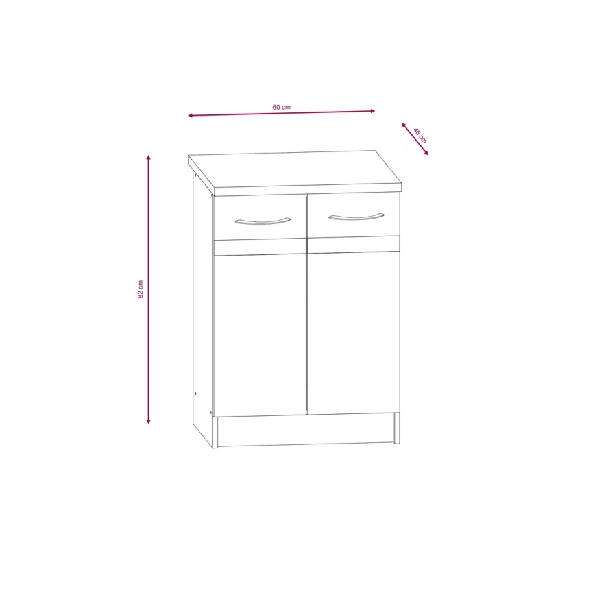 Móvel de cozinha VALERIA 240 cm castanho/carvalho sonoma