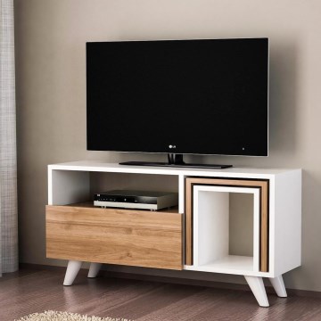 Móvel de TV NOVELLA 51x90 cm branco/castanho
