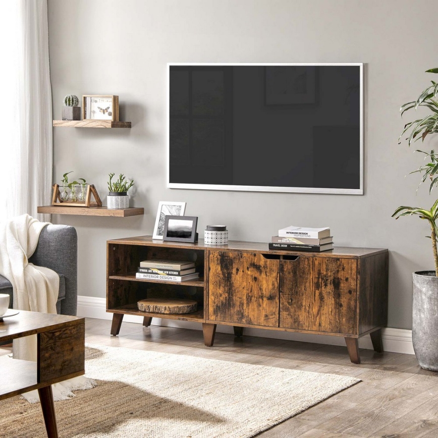 Móvel para TV BASTOR castanho/preto